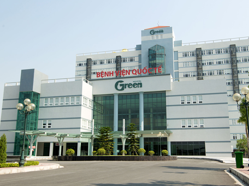 Cửa bệnh viện NABCO tại Bệnh viện quốc tế Green Hải Phòng
