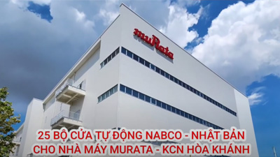 Đại lý Tasco lắp đặt 25 bộ cửa tự động Nabco cho nhà máy Murata