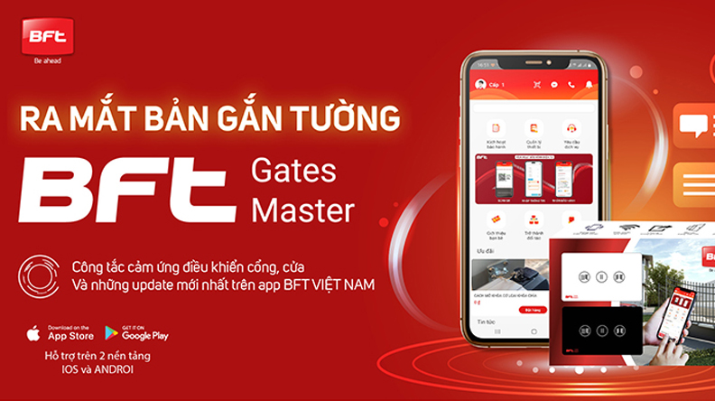 Ra mắt bản gắn tường và những update mới nhất trên app BFT Gates Master