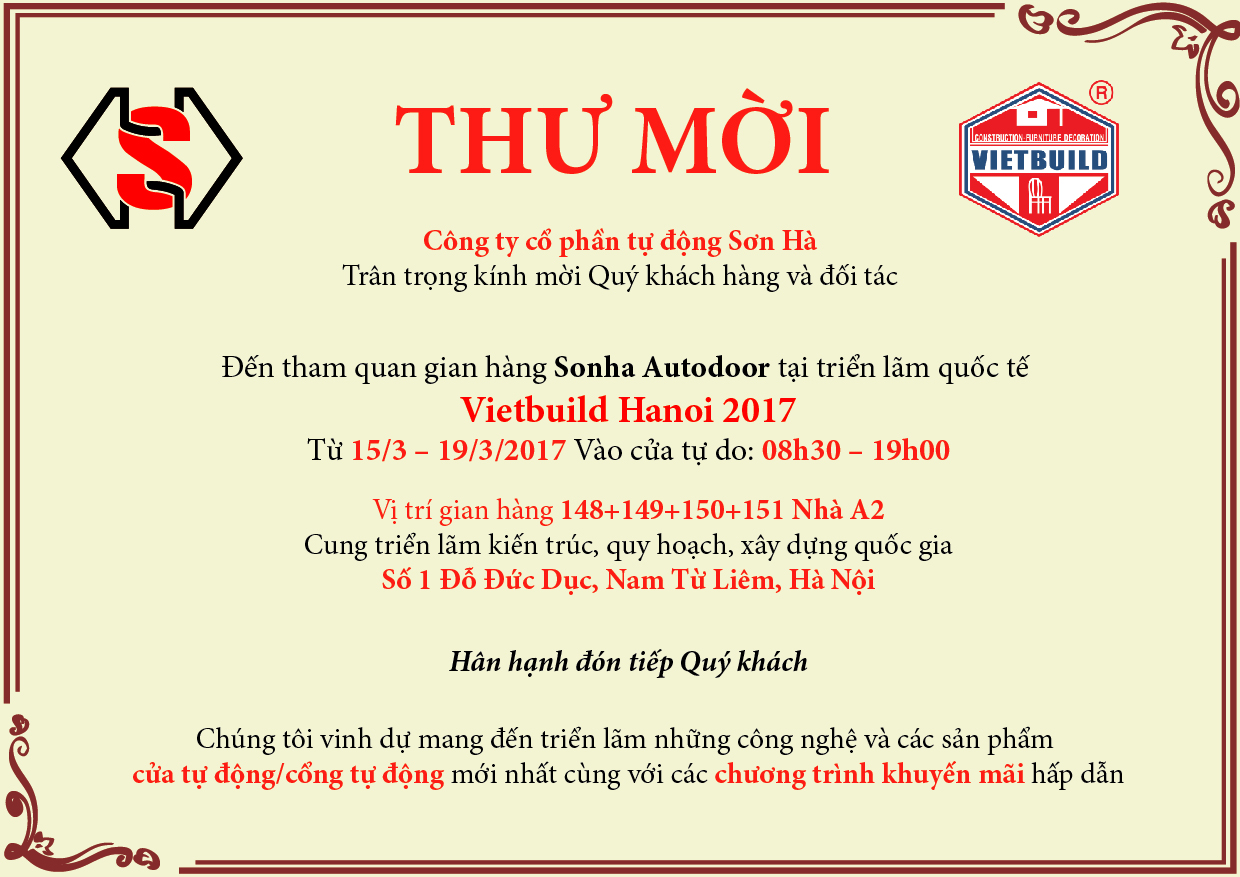 Gian hàng SONHA AUTODOOR tại VIETBUILD HANOI 2017