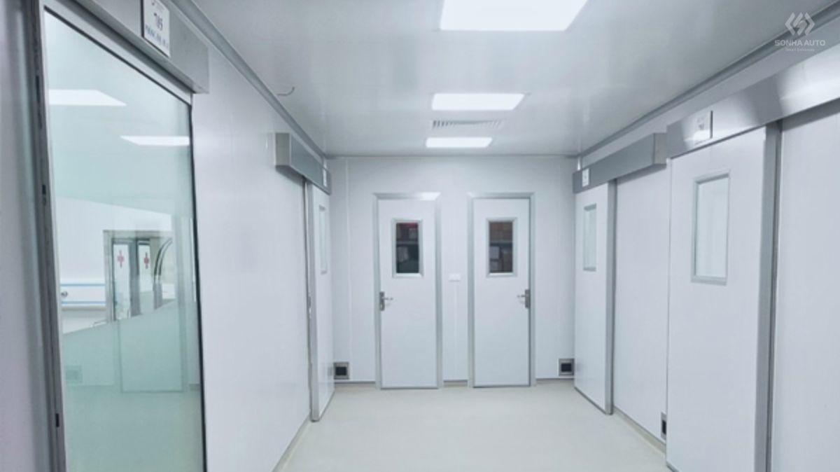cửa tự động phòng sạch bệnh viện kiểm soát môi trường