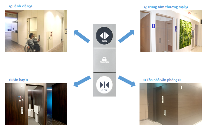 Công tắc HDS-4P cho toilet đa năng được ứng dụng tại công trình công cộng Công tắc HDS-4P cho toilet đa năng được ứng dụng tại công trình công cộng