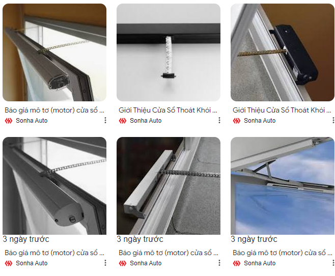 2 dạng loại cửa sổ thoát khói tự động hiện nay