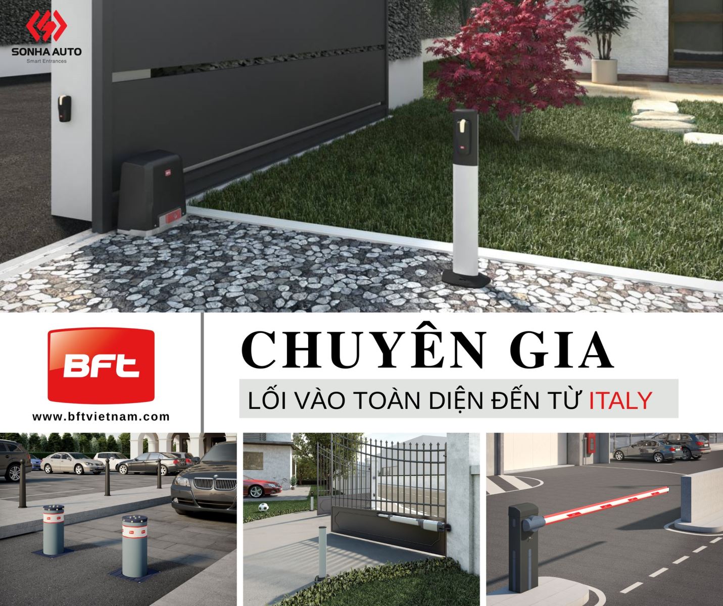 Cổng tự động BFT: CHUYÊN GIA LỐI VÀO TOÀN DIỆN ĐẾN TỪ ITALY