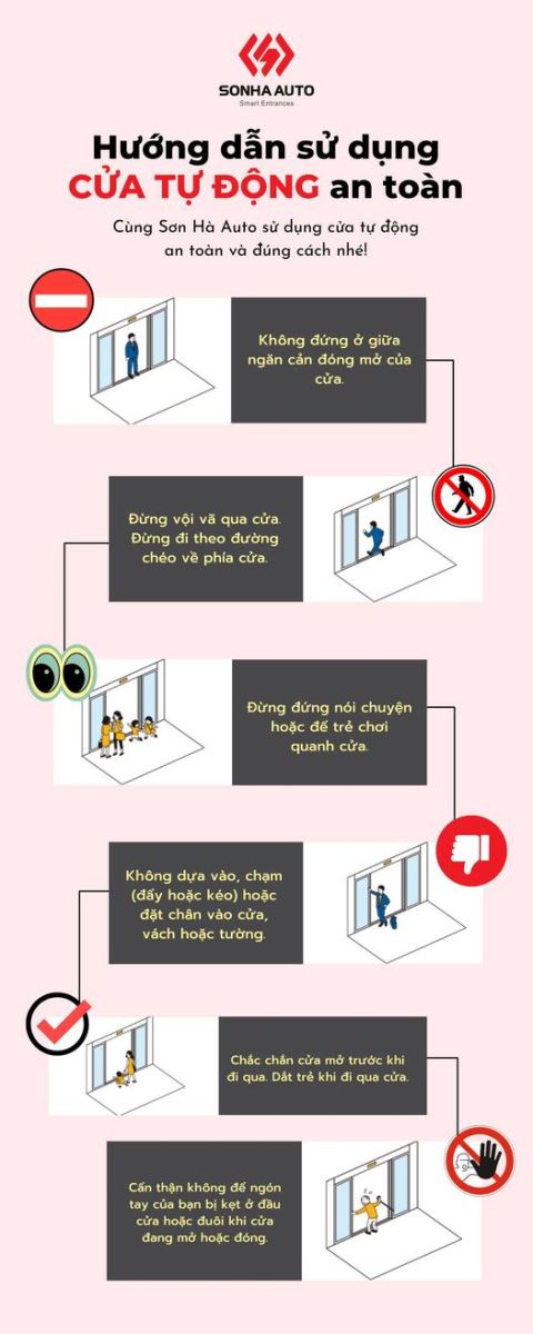 Hướng dẫn sử dụng cửa tự động đúng cách an toàn