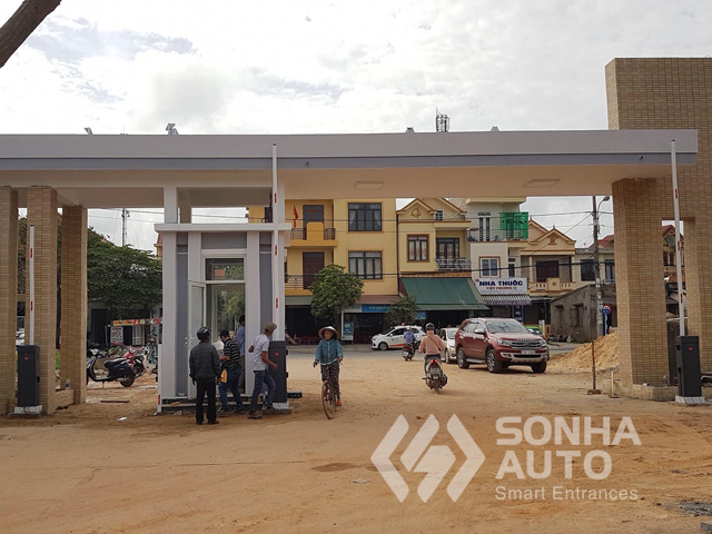 Lắp đặt barie tự động Ý BFT tại Bệnh viện Quảng Ninh