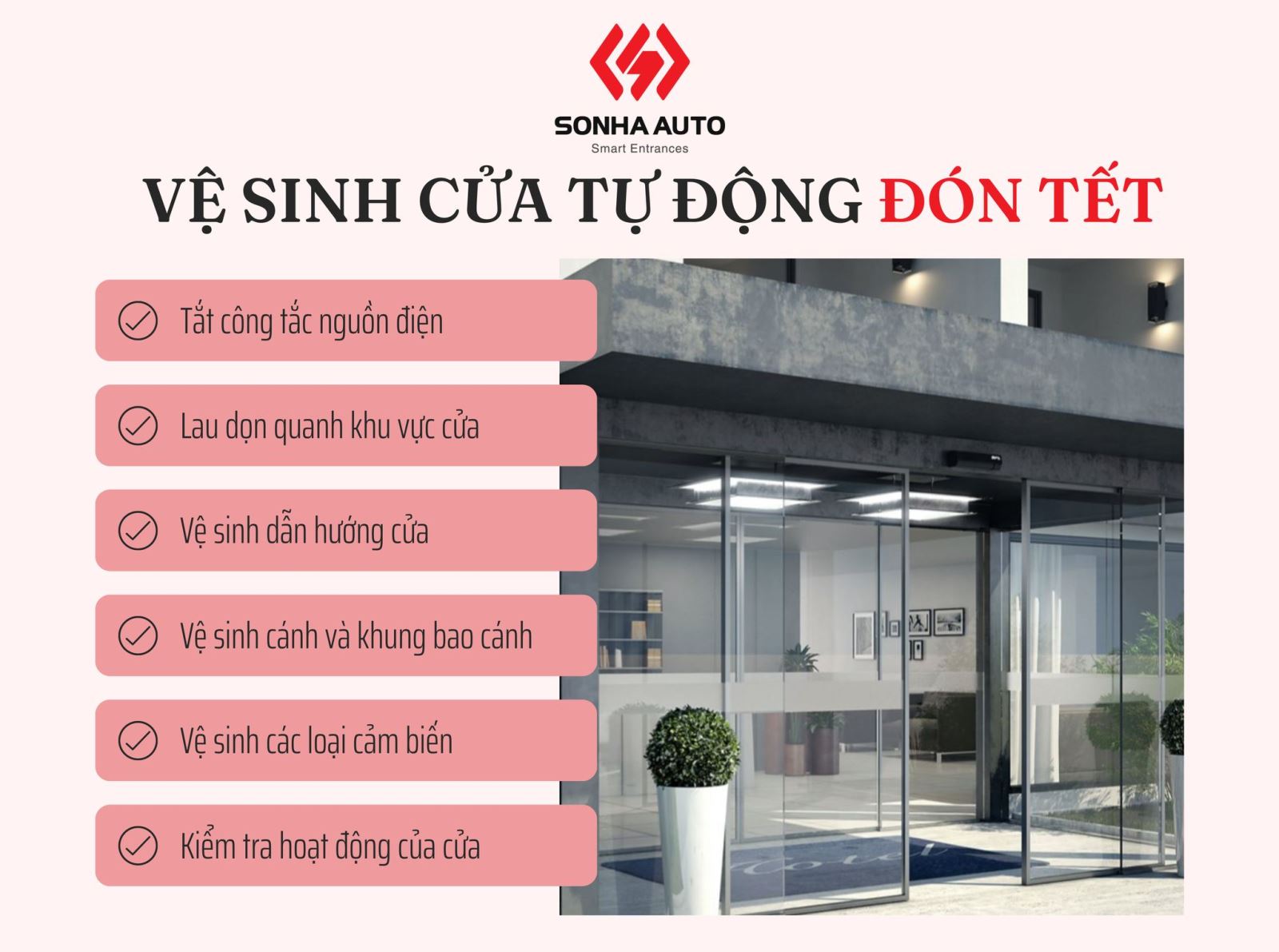 6 bước vệ sinh cửa tự động an toàn dễ dàng đúng cách