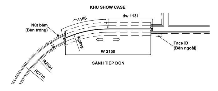 Bản vẽ thiết kế giải pháp kết hợp cửa trượt NABCO cho văn phòng VSEC
