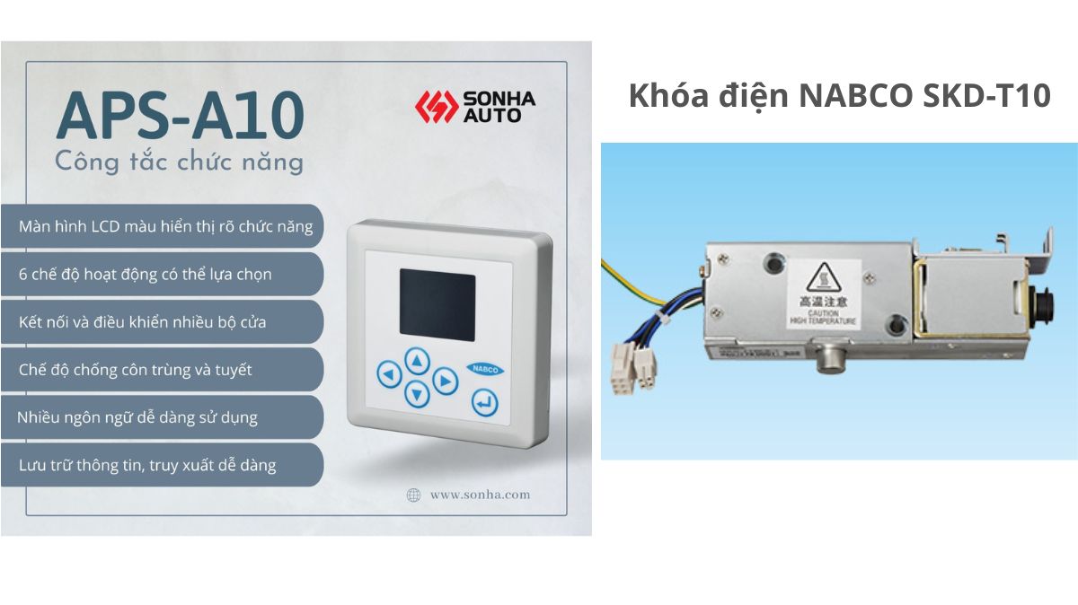 Công tắc chức năng APS-A10 và khóa điện SKD-T10 chính hãng NABCO