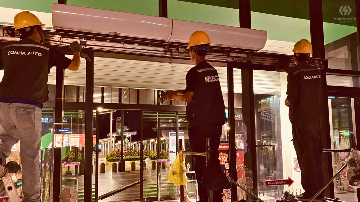 Sonha Auto bảo trì cửa tự động NABCO tại AEON Mall Hải Phòng năm 2026