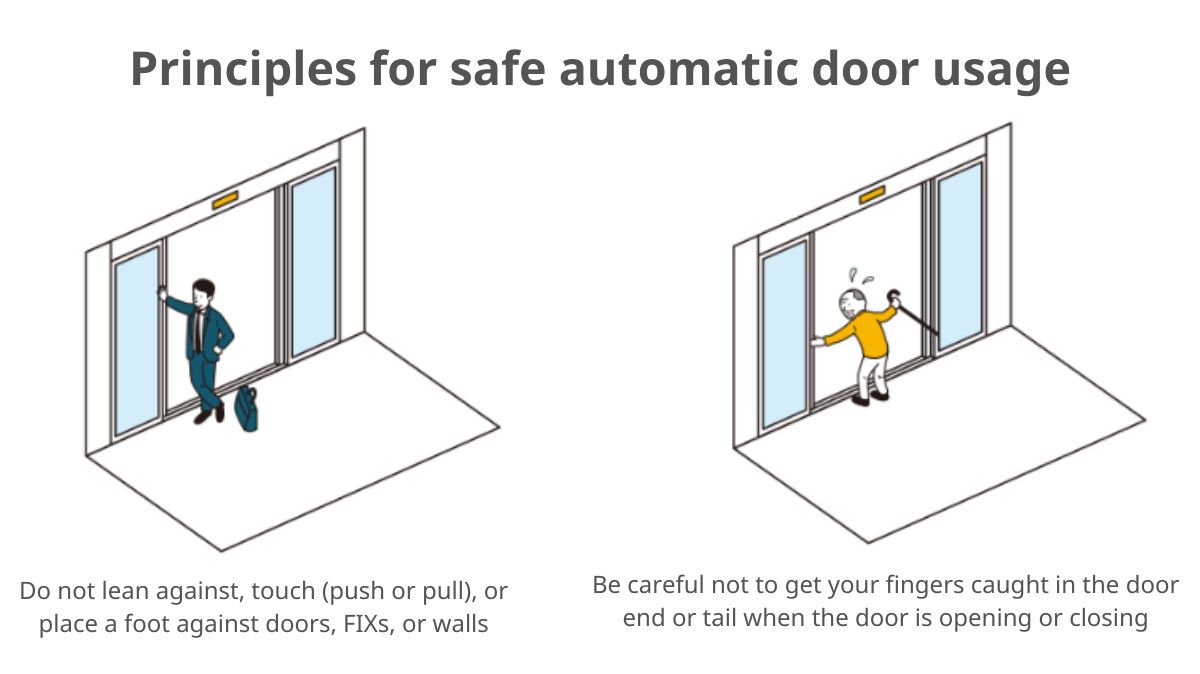 Avoid behaviors that may affect the safety and longevity of automatic doors Avoid behaviors that may affect the safety and longevity of automatic doors