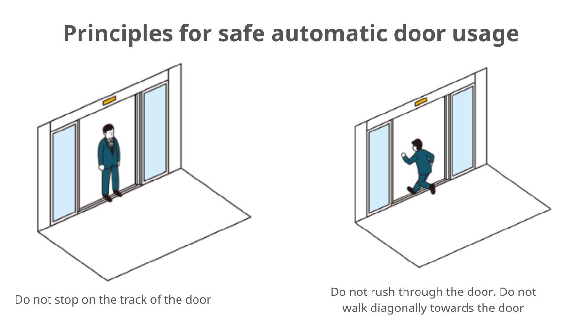 Proper movement practices when using automatic doors Proper movement practices when using automatic doors