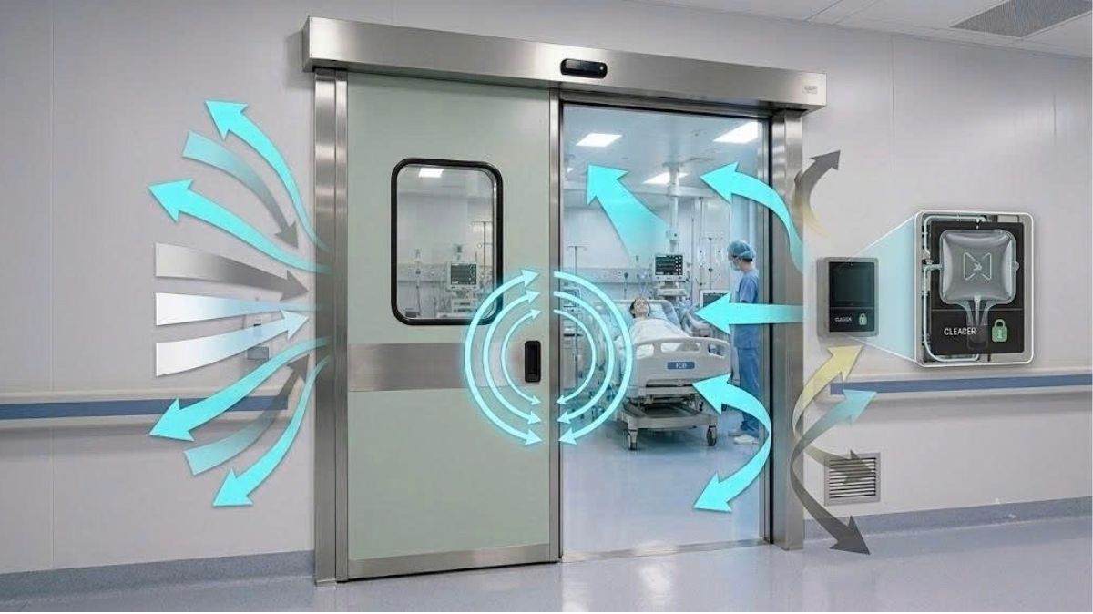 Cửa tự động hỗ trợ kiểm soát luồng không khí trong bệnh viện Cửa tự động hỗ trợ kiểm soát luồng không khí trong bệnh viện