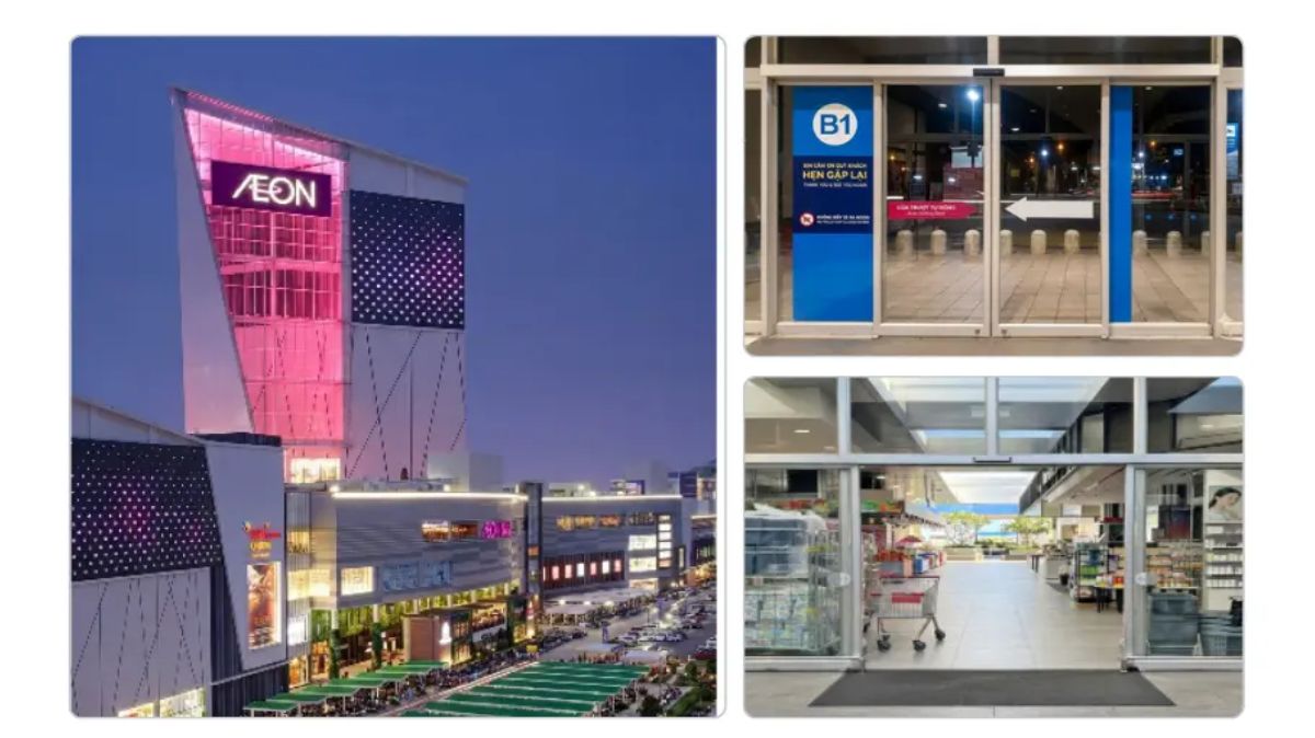Cửa trượt tự động NABCO tại AEON MALL Bình Tân Cửa trượt tự động NABCO tại AEON MALL Bình Tân