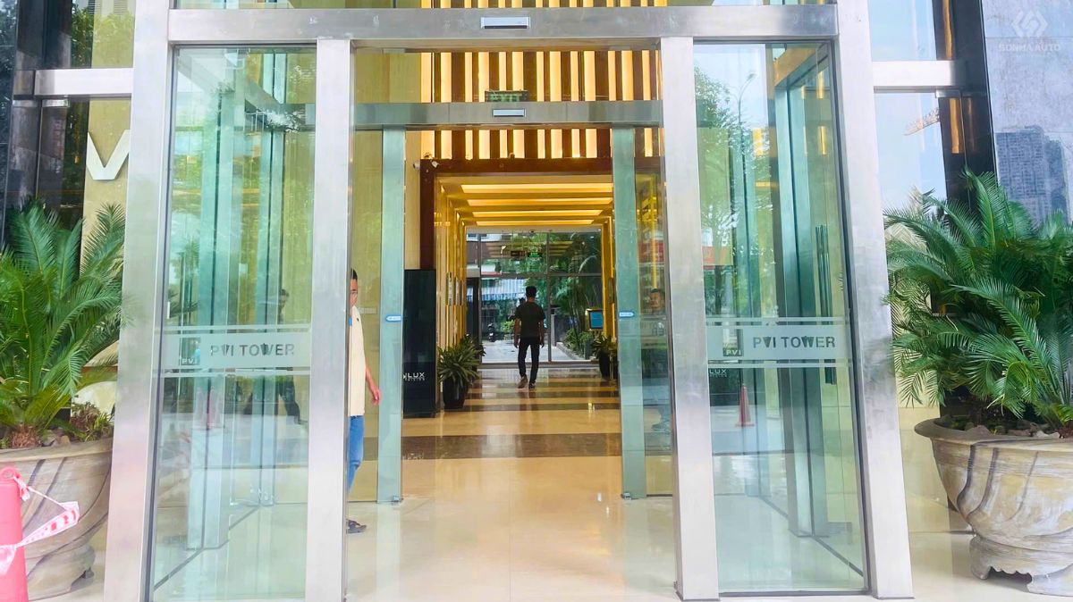 Cửa trượt tự động NABCO V-150SL-HM lắp đặt tại PVI Tower Cửa trượt tự động NABCO V-150SL-HM lắp đặt tại PVI Tower