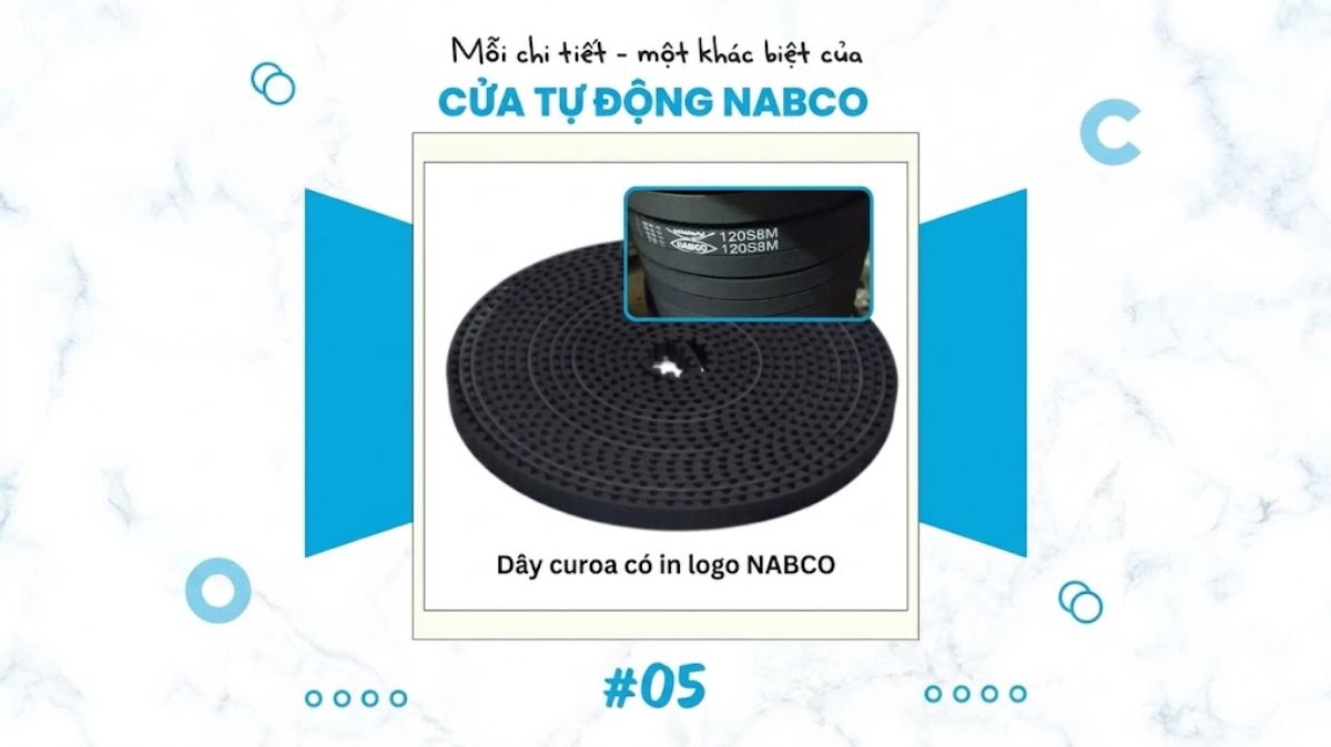Dây curoa in logo NABCO – Dấu ấn chất lượng từ chi tiết nhỏ nhất