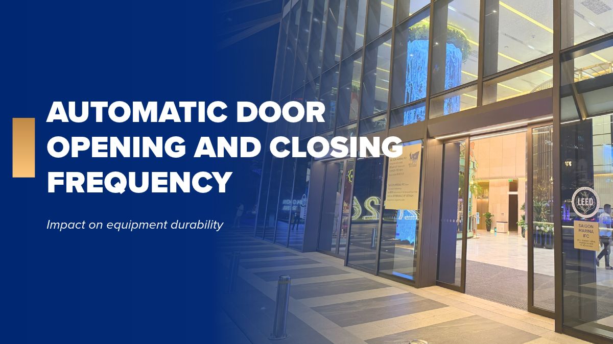 How does automatic door opening and closing frequency affect equipment service life?
